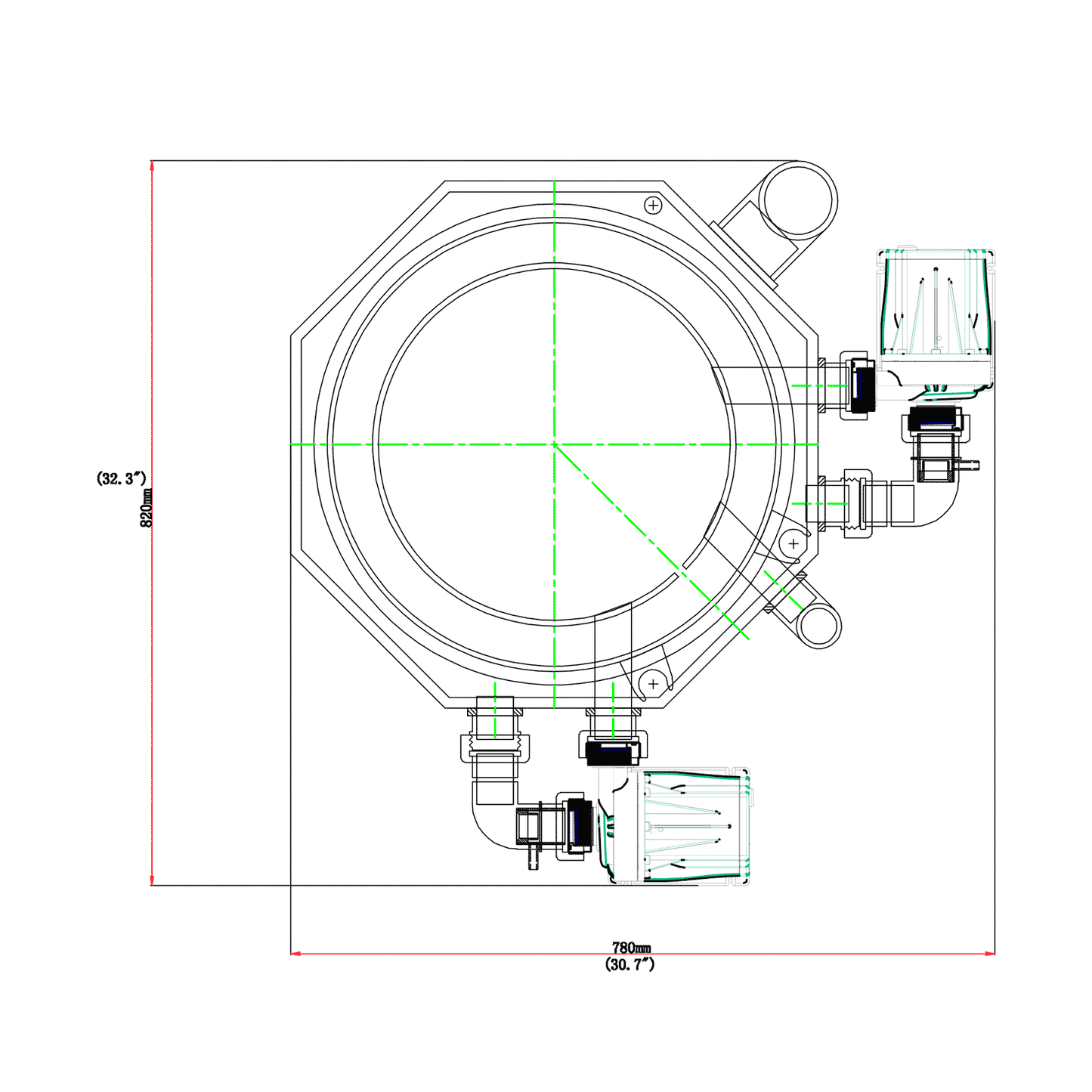 SRO-9000EXT Light Commercial Protein Skimmer