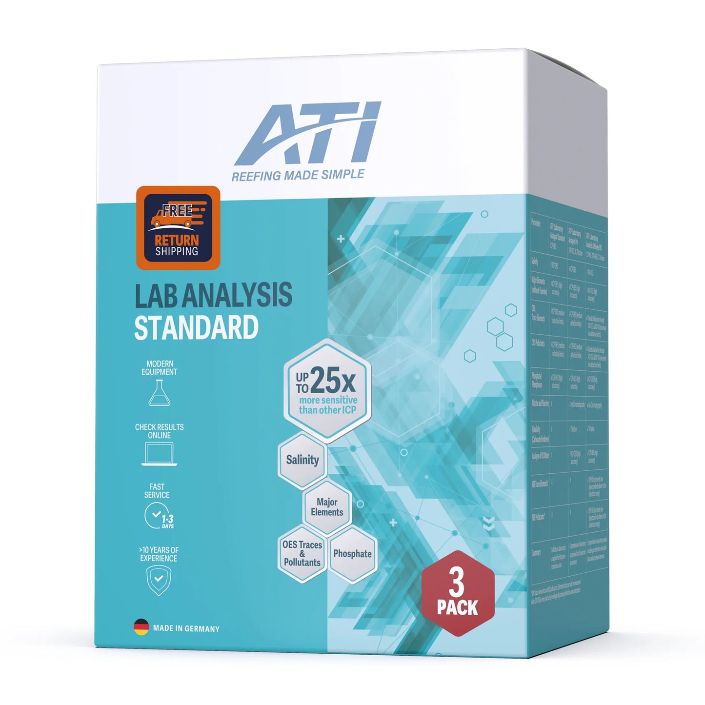 ICP Lab Analysis Standard with return shipping (1,3 & 6 Pack)