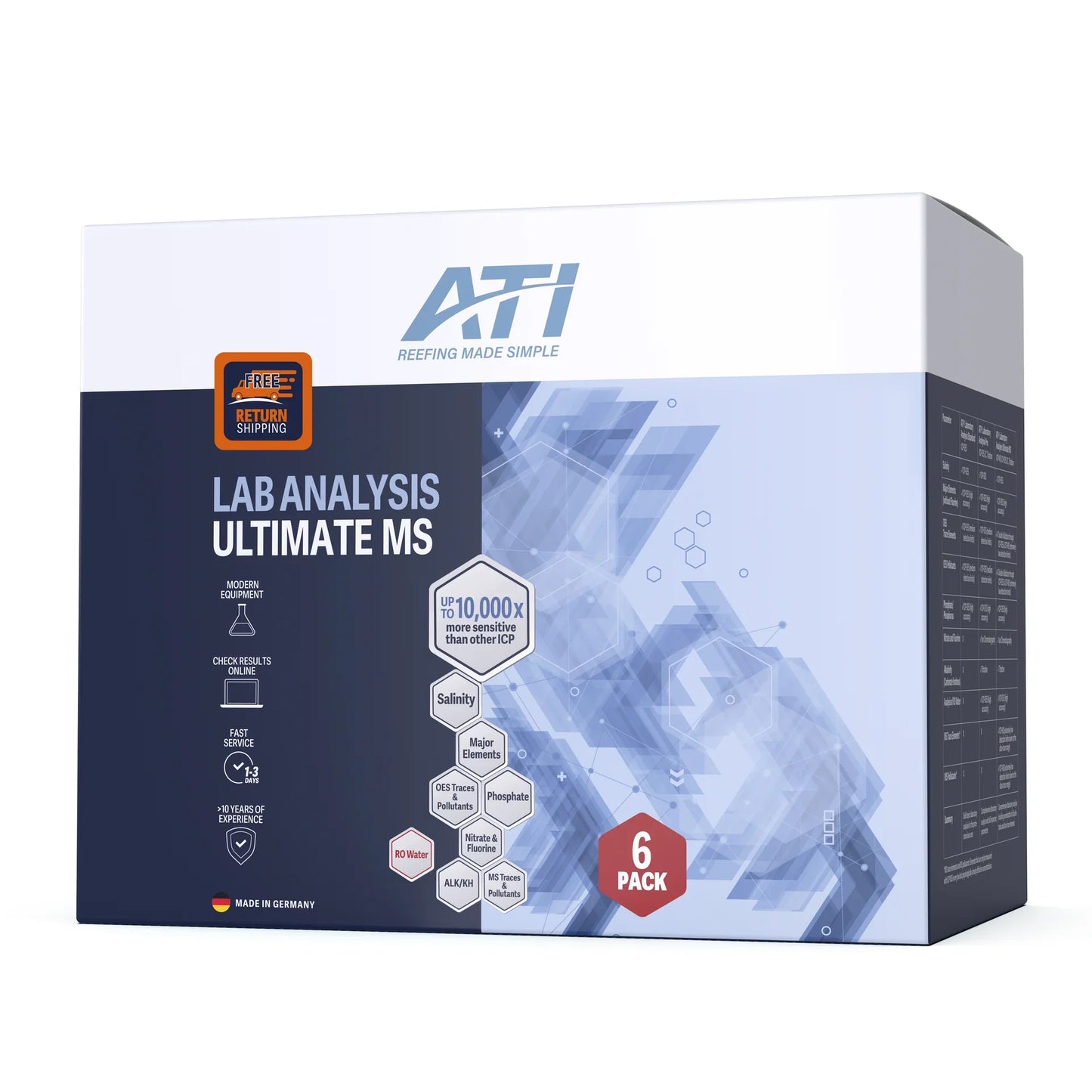 ICP Lab Analysis Ultimate MS with return shipping (1,3 & 6 Pack)