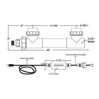 25 Watt Classic UV Sterilizer - White Body