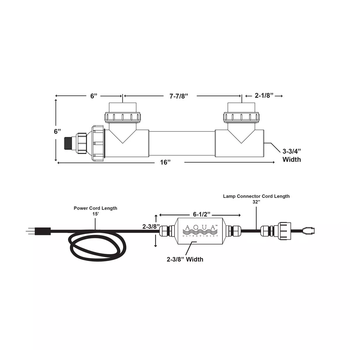 15 Watt Classic UV Sterilizer - White Body