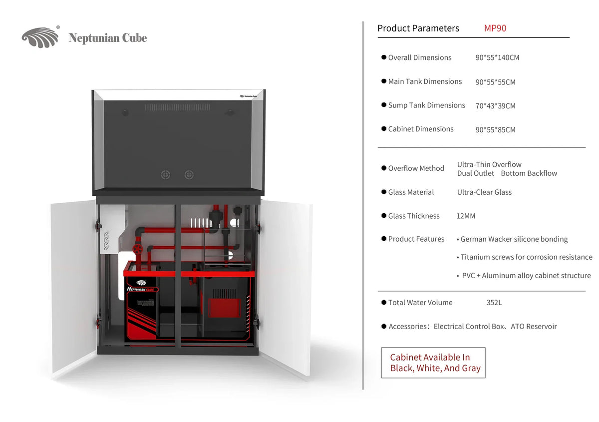 Neptunian Cube Magic Pro 90 - Professional Reef Aquarium System