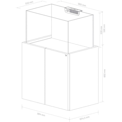 OPUS G2 300 Aquarium w/ Pro-Line Cabinet Grey (69g)
