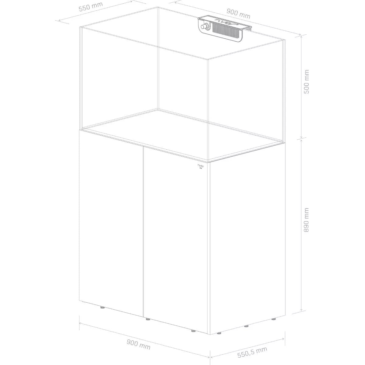 OPUS G2 300 Aquarium w/ Slim Line Cabinet White (69g)