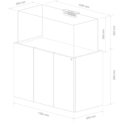 OPUS G2 440 Aquarium w/ Pro-Line Cabinet Grey (100g)